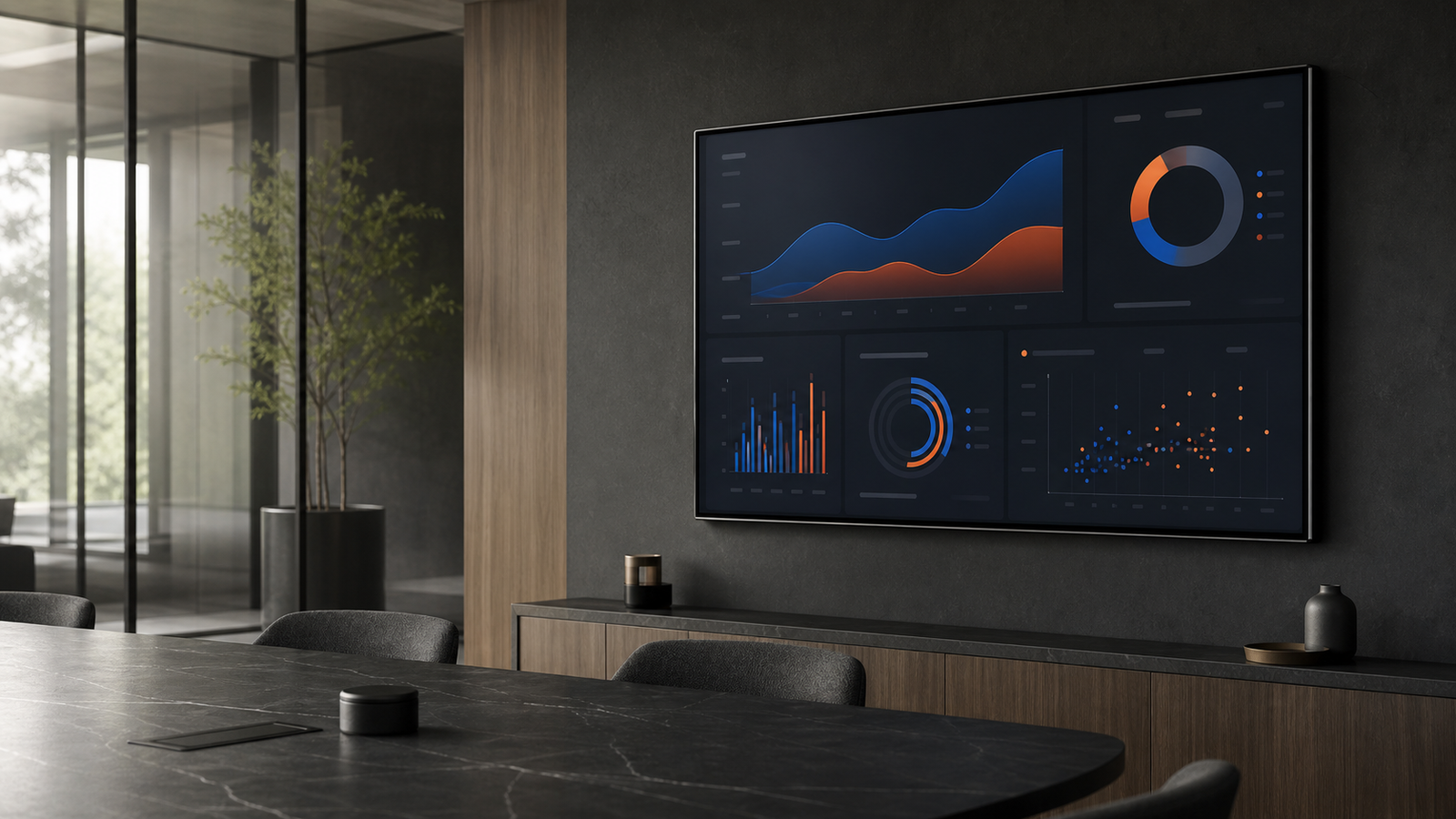 A BetterLink interactive display installed in a modern workspace
